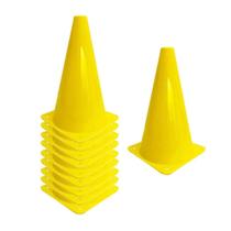 Kit 10 Cones 23cm PVC Agilidade Treinamento Funcional Exercícios