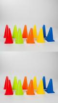 Kit 10 Cones Agilidade 23cm Treino Funcional Corrida Kit 10 Cones Agilidade 23cm Treino Funcional Corrida