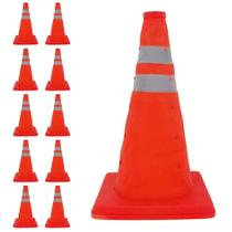 Kit 10 Cones de Sinalização Retrátil 70cm Refletivo Laranja AB Mídia Kit 10 Cones de Sinalização Retrátil 70cm Refletivo Laranja AB Mídia