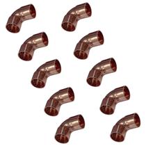 Kit 10 Conexão Cobre Curva Longa 90º 3/8" Com Parede 0,66mm Kit 10 Conexão Cobre Curva Longa 90º 3/8" Com Parede 0,66mm