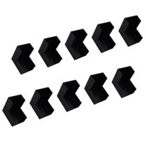 Kit 10 Conexão Curva Cotovelo Externo Preto Canaleta 20x10mm