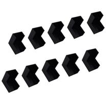 Kit 10 Conexão Curva Cotovelo Externo Preto Canaleta 20X10Mm