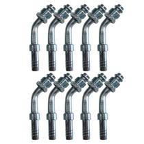 Kit 10 Conexões 45 Graus Oring Macho Giratória 10mm Aço