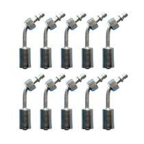 Kit 10 Conexões 45 Graus Radial Fêmea 6mm Alumínio Com Clip