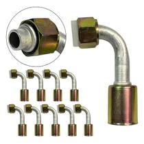 Kit 10 Conexões 90 Graus Oring Fêmea 10mm Alumínio Com Clip Kit 10 Conexões 90 Graus Oring Fêmea 10mm Alumínio Com Clip