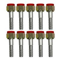 Kit 10 Conexões Ar Cond Reta Oring Fêmea 10mm Alumínio