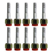 Kit 10 Conexões Ar Cond Reta Oring Fêmea 8mm Alumínio