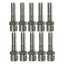 Kit 10 Conexões Ar Cond Reta Oring Macho Fixo 10mm Alumínio Kit 10 Conexões Ar Cond Reta Oring Macho Fixo 10mm Alumínio