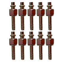 Kit 10 Conexões Ar Condicionado Reta Oring Fêmea 6mm Aço