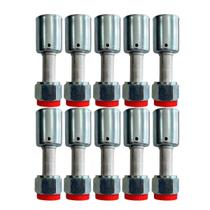Kit 10 Conexões Ar Reta Oring Fêmea 10mm Alumínio Com Clip Kit 10 Conexões Ar Reta Oring Fêmea 10mm Alumínio Com Clip