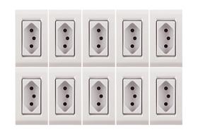 Kit 10 Conjunto 1 Tomada 20A Para Moveis Liz - Tramontina