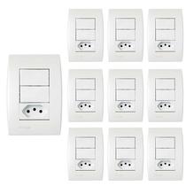 KIT 10 Conjunto 2 Interruptor e Tomada Ilus Siemens Soprano