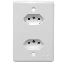 Kit 10 Conjunto 2 Tomadas 3 pinos 10A Separadas Monobloco Ilumi