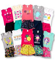 Kit 10 Conjunto Infantil Feminino Roupa de Verão Menina