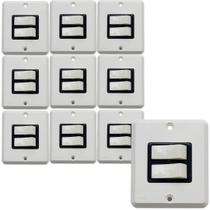 Kit 10 conjunto interruptor paralelo 2 teclas 10a iriel