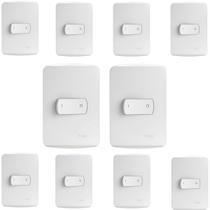 Kit 10 Conjunto Interruptor Simples Bipolar 25a Schneider