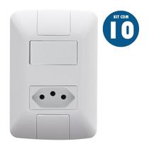 Kit 10 Conjunto Interruptor + Tomada 10a Aria 4x2 Tramontina Kit 10 Conjunto Interruptor + Tomada 10a Aria 4x2 Tramontina