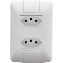 Kit 10 Conjunto Tomada Dupla 10A 2P+T 250V Tramontina Aria