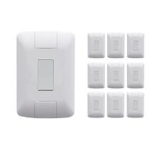 Kit 10 Conjuntos 4x2 Com 1 Interruptor Simples 6A 250V Branco 57241001 Aria Tramontina Kit 10 Conjuntos 4x2 Com 1 Interruptor Simples 6A 250V Branco 57241001 Aria Tramontina