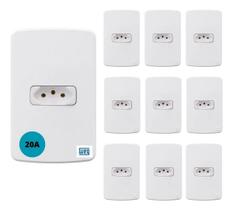 Kit 10 Conjuntos 4x2 tomada 20A Composé Weg Branco 13272664 Kit 10 Conjuntos 4x2 tomada 20A Composé Weg Branco 13272664