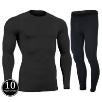 Kit 10 Conjuntos Blusa e Calça Térmica Vekyo Proteção UV Segunda Pele Unissex