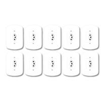 Kit 10 Conjuntos de Tomada 10A 3 Pinos Fame Blanc