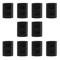 Kit 10 Conjuntos de Tomadas 20A 2P+T Modular Placa 4x2 Preto Pluzie 250V Kit 10 Conjuntos de Tomadas 20A 2P+T Modular Placa 4x2 Preto Pluzie 250V