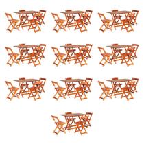 Kit 10 Conjuntos Dobráveis 120x70 com 4 Cadeiras Mel - Móveis Britz