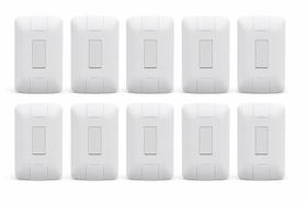 Kit 10 Conjuntos Interruptor Simples 6A 250V Aria Branco