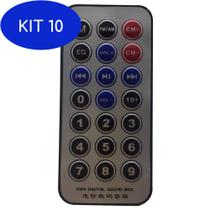 Kit 10 Controle De Transmissor Fm Mini Digital Sound Box - Casa Sertaneja Eletro