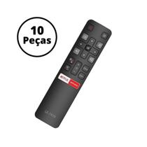 Kit 10 Controle Remoto Compatível Com Tcl Smart Tv 4k Rc802v