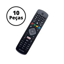 Kit 10 Controle Remoto Compatível Tv Philips Smart 43pfg510