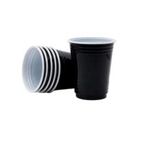 Kit 10 Copo Americano P/ Bebida 30ml Preto Gin Whisky