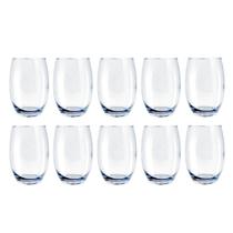 kit 10 Copo California Redondo Vidro Transparente Mesa 450ml