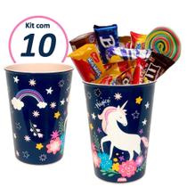 Kit 10 Copo de Unicórnio para Festa infantil e Aniversário 320ml