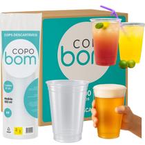 Kit 10 Copo Descartável 550Ml Liso Chop E Bebidas Com 500 Un Kit 10 Copo Descartável 550Ml Liso Chop E Bebidas Com 500 Un