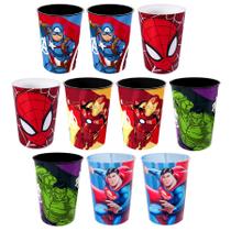 Kit 10 Copo Hulk Capitão América Super Homem de Ferro Aranha Base Ovos De Páscoa