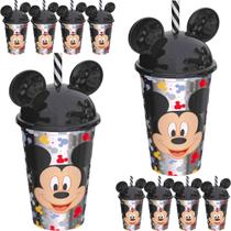 Kit 10 Copo Mickey C/ Orelha Festa Aniversario Infantil