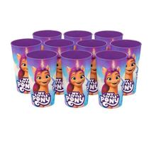Kit 10 Copo Plástico My Little Pony Plastico 320ml Livre BPA Plasvale