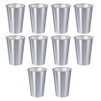 Kit 10 Copos 500 Ml Label Inox 14X8,5Cm Leve Multiuso
