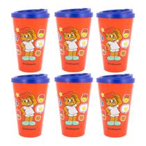 Kit 10 Copos Bucks Turma da Mônica 550ml Plástico Jeremias