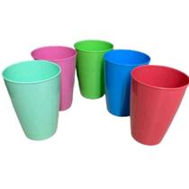 Kit 10 copos coloridos 350ml lavável para festas de crianças - Fortinjet