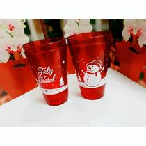 Kit 10 Copos de Natal Personalizados em Acrílico Vermelho Kit 10 Copos de Natal Personalizados em Acrílico Vermelho