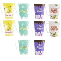 Kit 10 Copos De Páscoa Caneca De Plástico 430ml Com Alça