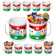 Kit 10 Copos Divertido Turma da Mônica Lembrança Aniversário