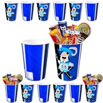 Kit 10 Copos do Grêmio Lembrancinha Festa Infantil Decoração Sacolinha Surpresa