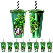 Kit 10 Copos do Hulk p/ Festa Infantil Lembrança Aniversário