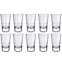 Kit 10 Copos Doses Vidro 100ml Caninha Nadir Copinhos Shot Pingas Cachaças Aperitivos