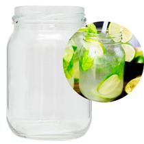 Kit 10 Copos Estilo Pote De Vidro 250ml - Drinks Bar Caipirinha Rustico