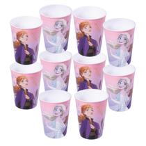 Kit 10 Copos Frozen 320 ml Para Lembrancinhas De Aniversário Colecionável Reutilizável Resistente